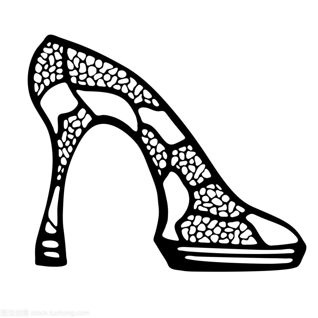 创意设计在表单中的妇女的鞋,脚跟